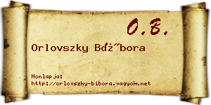 Orlovszky Bíbora névjegykártya